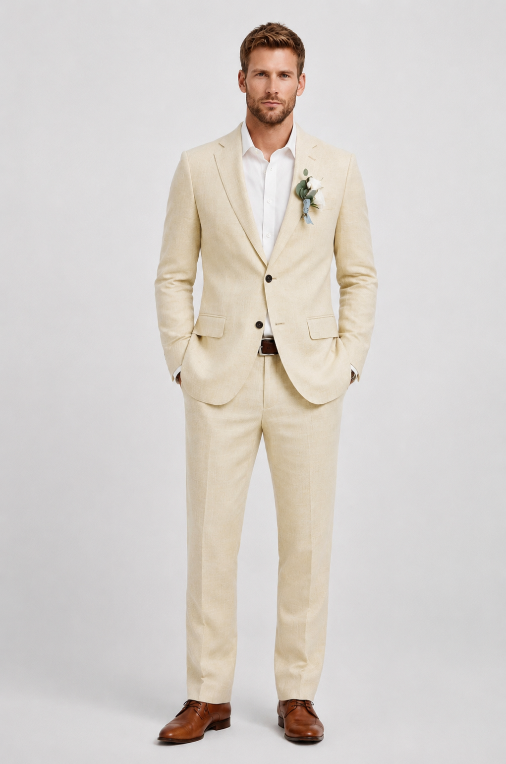 Hector Heren Slim Fit Pak | Elegant Trouwpak Man, Luxe Materialen