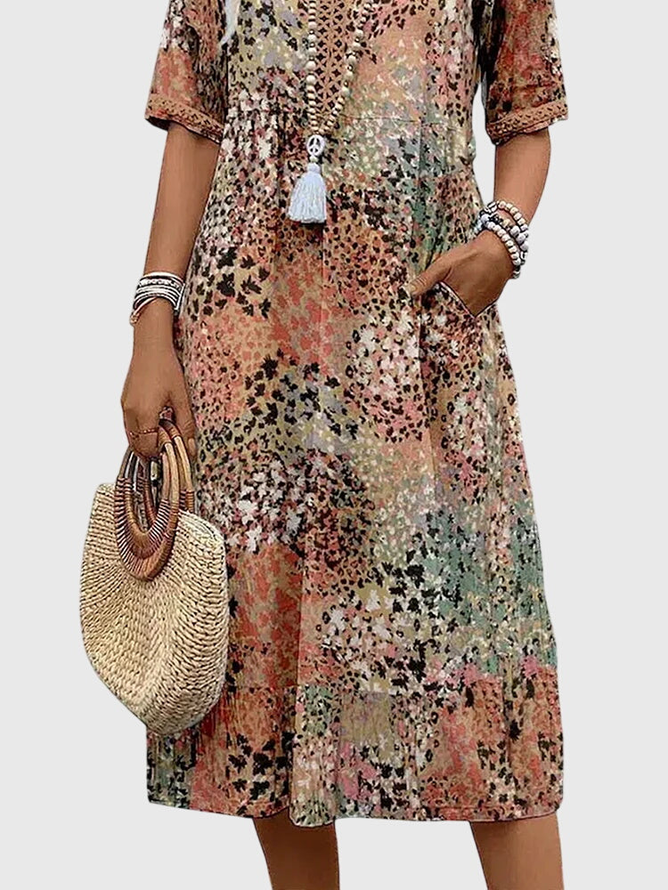 Bela Vrouwen Midi-Jurk | Bloemenprint, Elegante Pasvorm 6