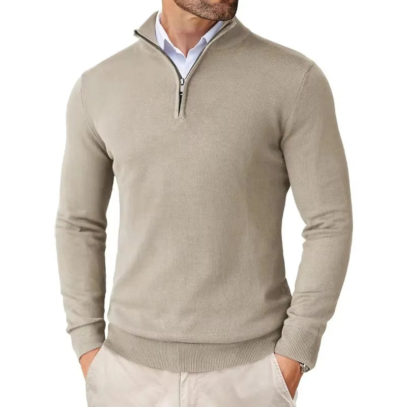 Caitlin Luxe Heren Trui | Zachte Katoenmix met Halve Rits, Casual 11