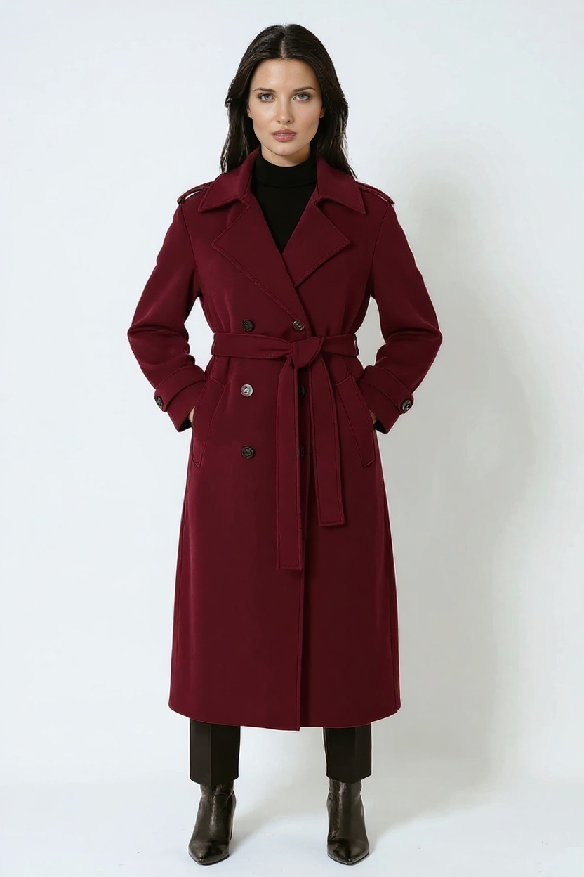 Daria Dames Winterjas | Diepe Burgundy Kleur, Elegant 2