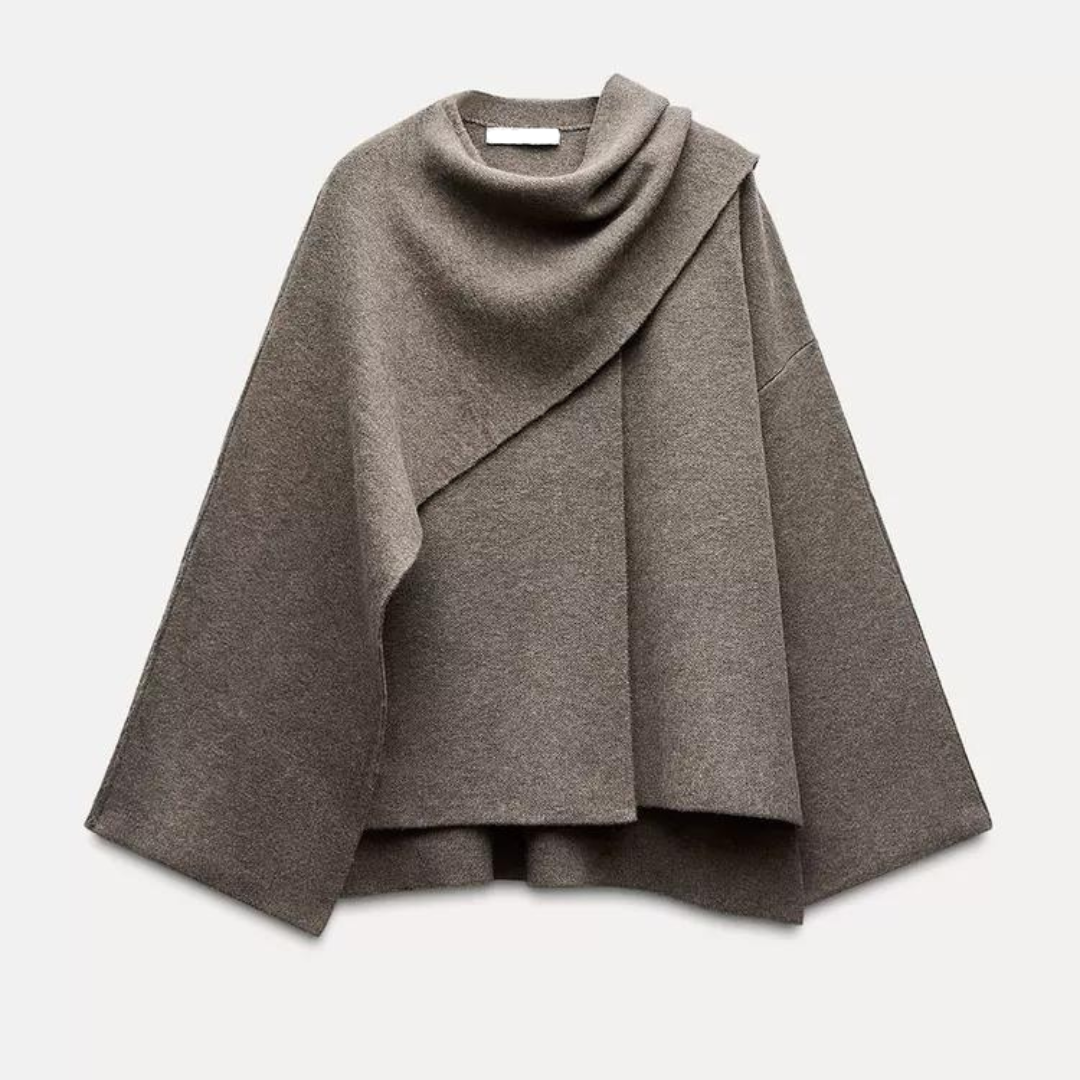 Hendrik Vrouwen Cape Mantel | Zachte Polyester, Asymmetrisch Design 7