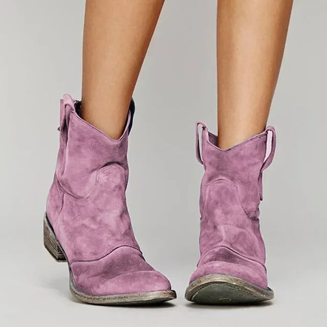 Hilda Dames Enkellaarsjes Zwart | Vintage Stijl, Antislip 7