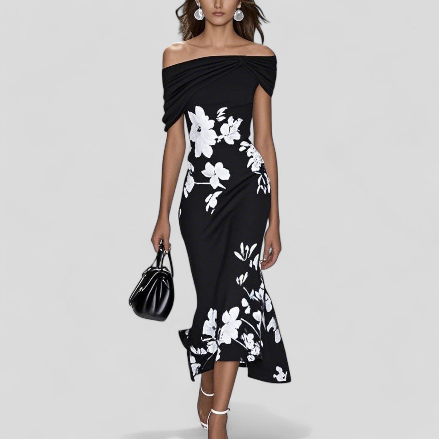 Iris Dames Midi-jurk | Unieke Print, Ademend Stoffen Design 2