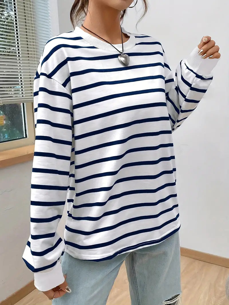 Jade Dames Sweatshirt | Tijdloze Strepen, Casual Comfort 4