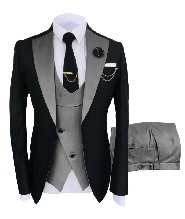 Luxe 3 Delig Heren Pak | Elegante Snit voor Trouw en Formele Evenementen