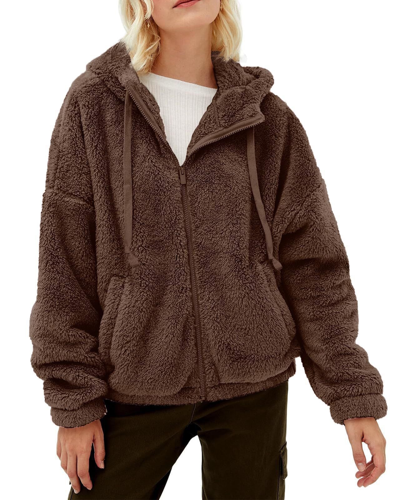 Mira Dames Fleece Jas | Comfortabele Capuchon, Warm en Praktisch 5
