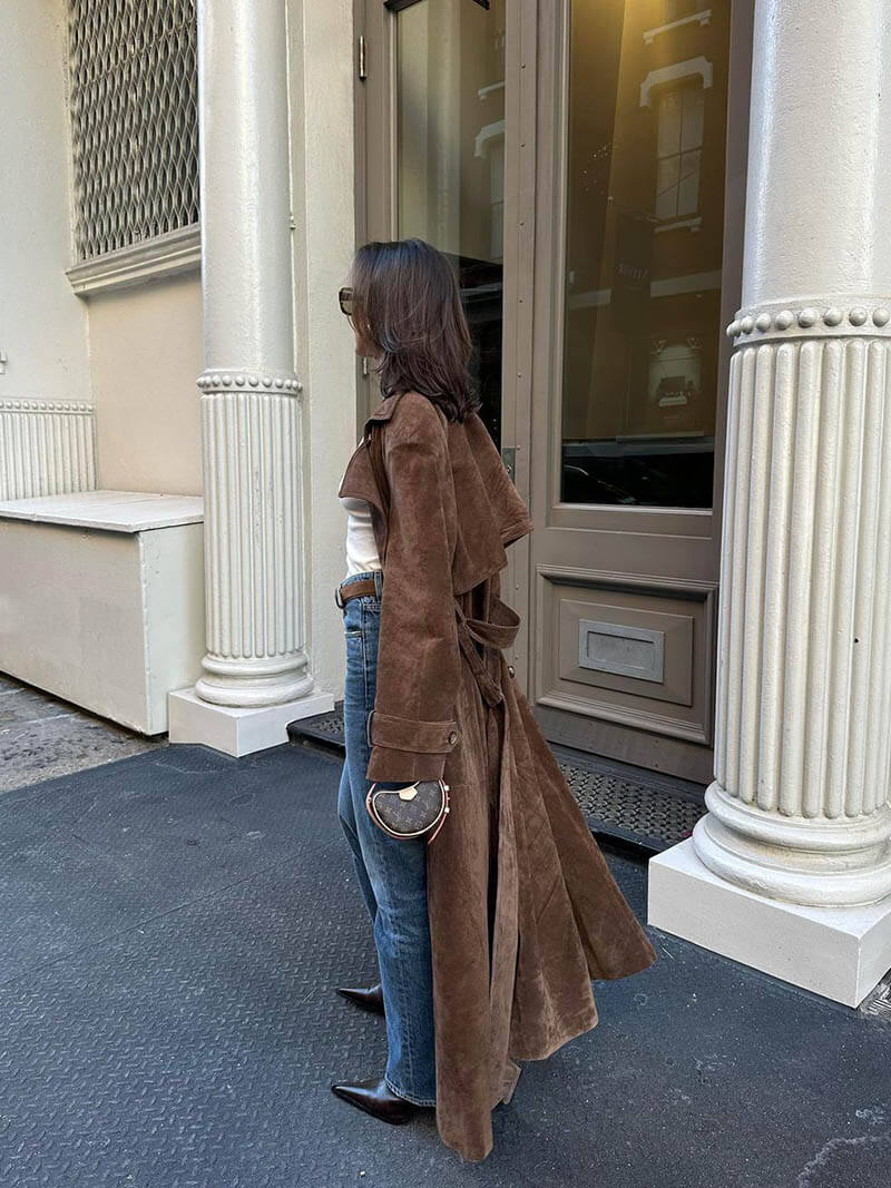 Pia Dames Trenchcoat | Imitatiesuède, Oversized Lange Trenchcoat Dames
