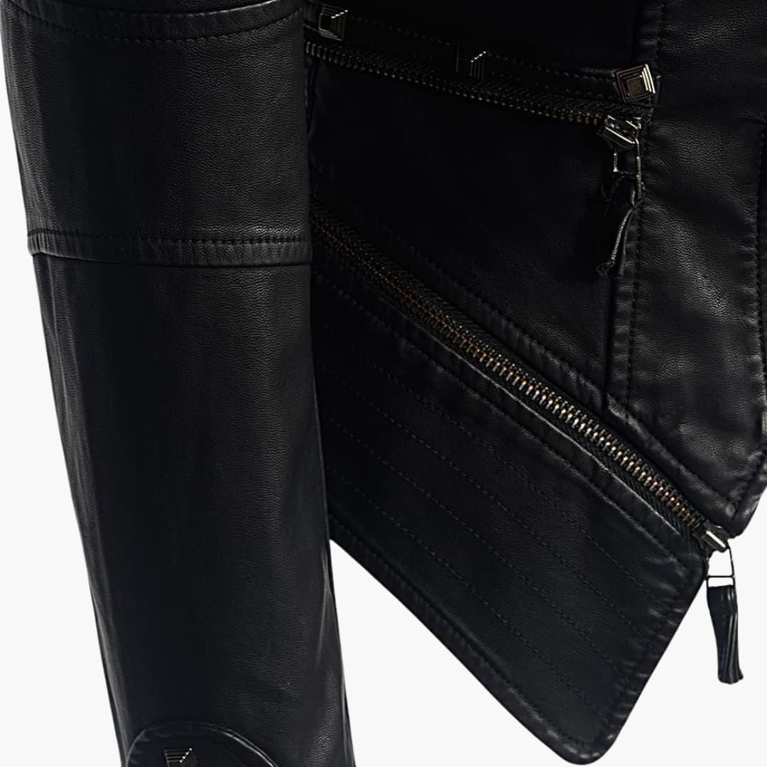 Sienna Zwart Leren Dames Jack | Slim Fit met Studs 2