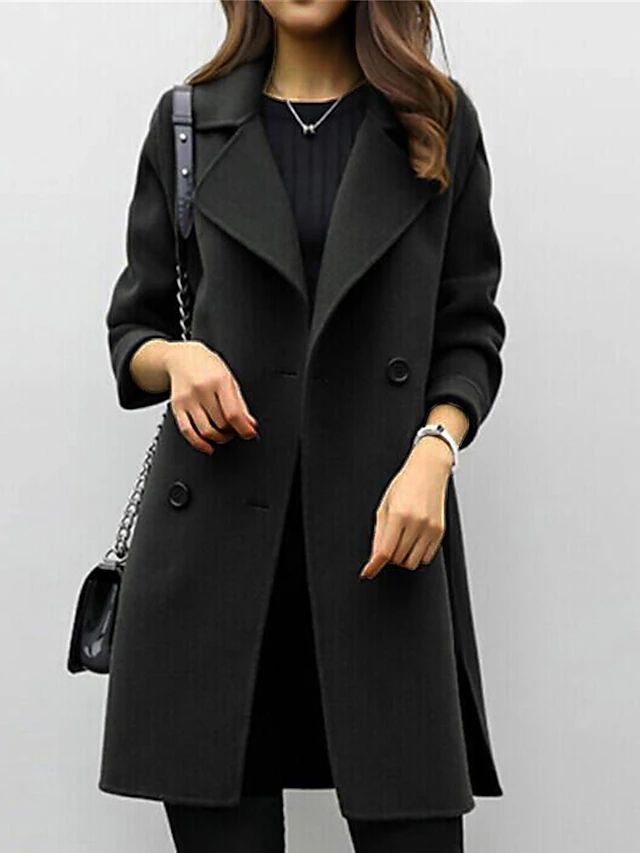 Sofie Dames Trenchcoat | Tijdloos Design, Getailleerd, Zwart
