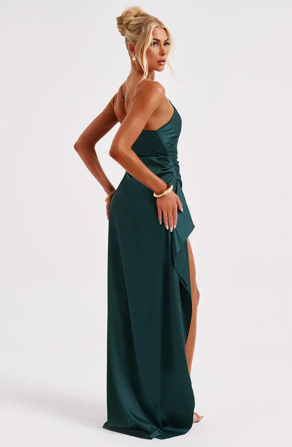 Luxe One-Shoulder Splitjurk