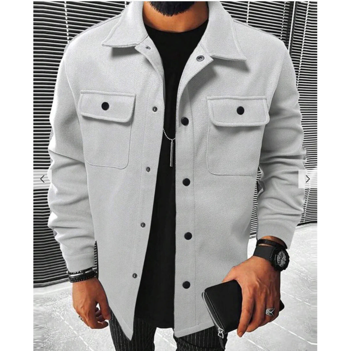 Willem Heren Shacket | Casual met Borstzakken