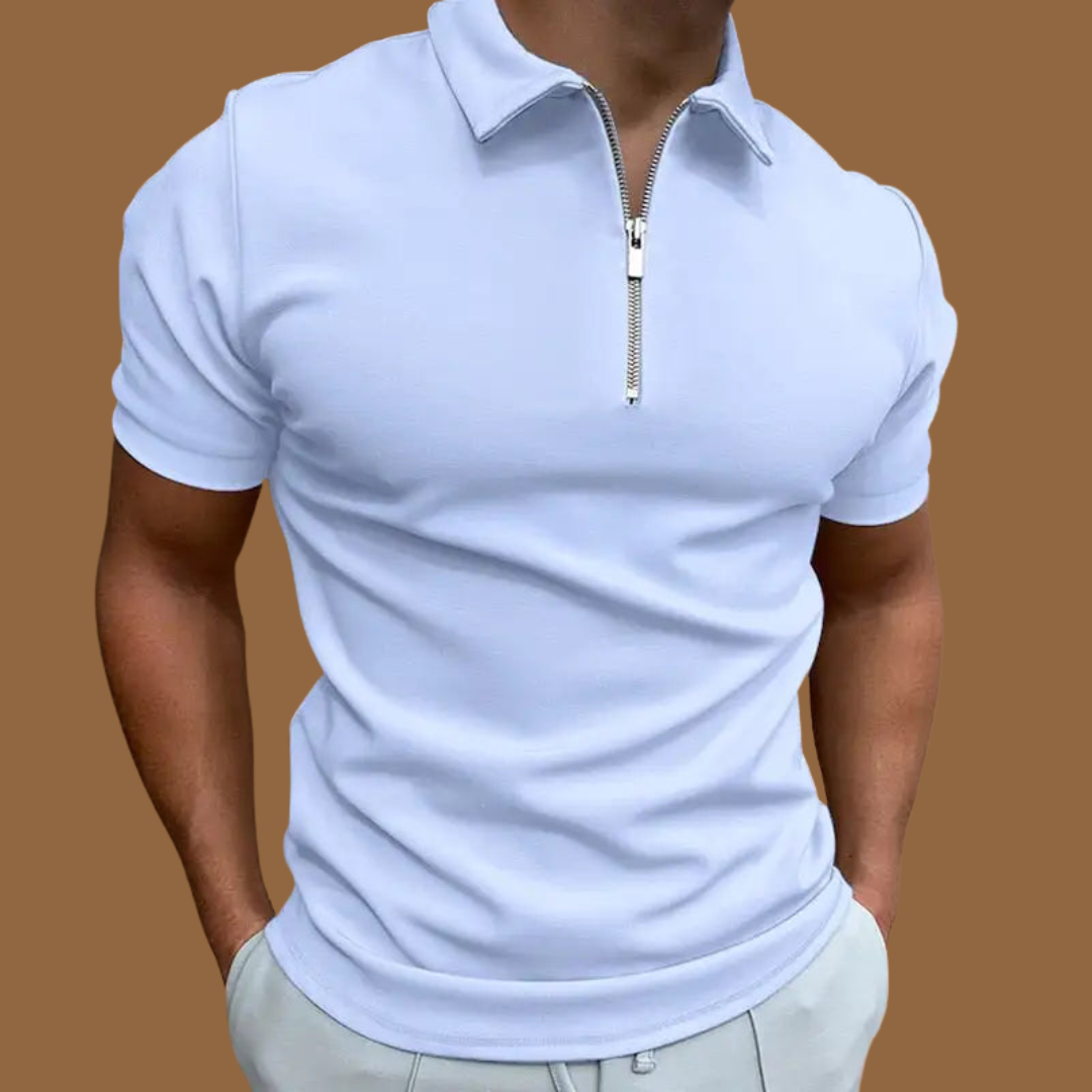 Daan Heren Polo | Slim Fit met Ritssluiting