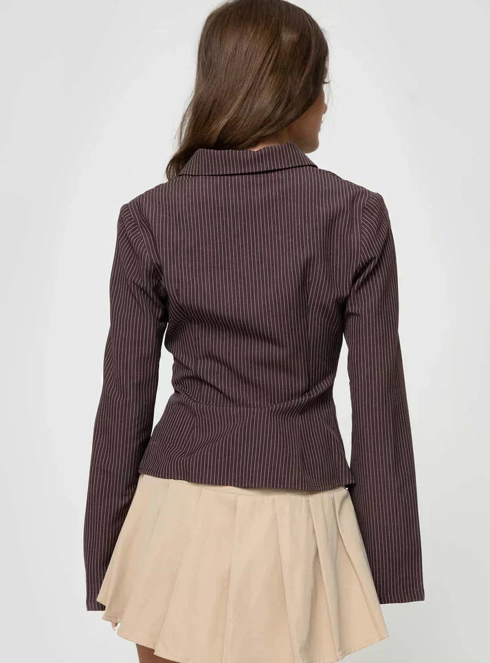 SERAPHINA | Getailleerde Blouse met Flared Mouwen
