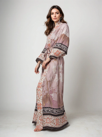 Yumea | Lange Kimono met Bloemenprint voor Dames