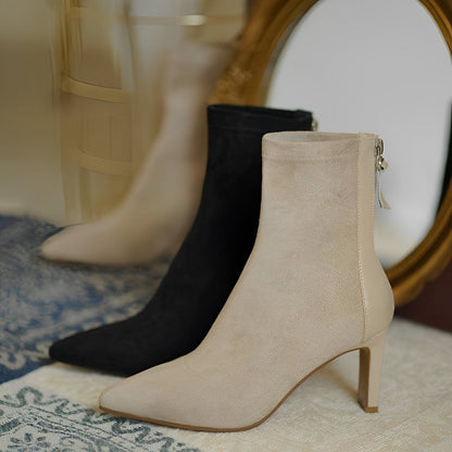 NORELLA | Elegante Enkellaarzen met Puntige Neus