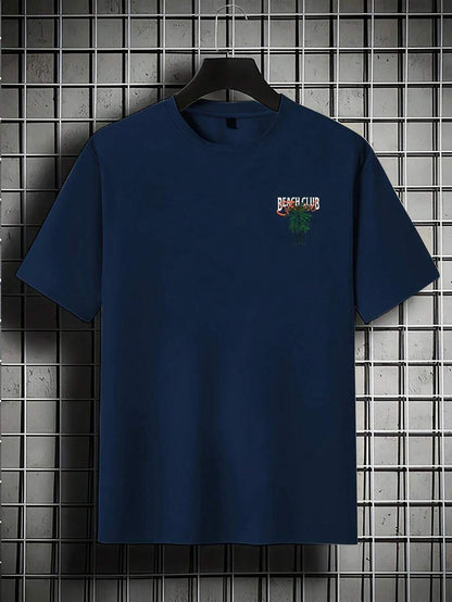Casual mintgroen heren T-shirt met print en oversized fit