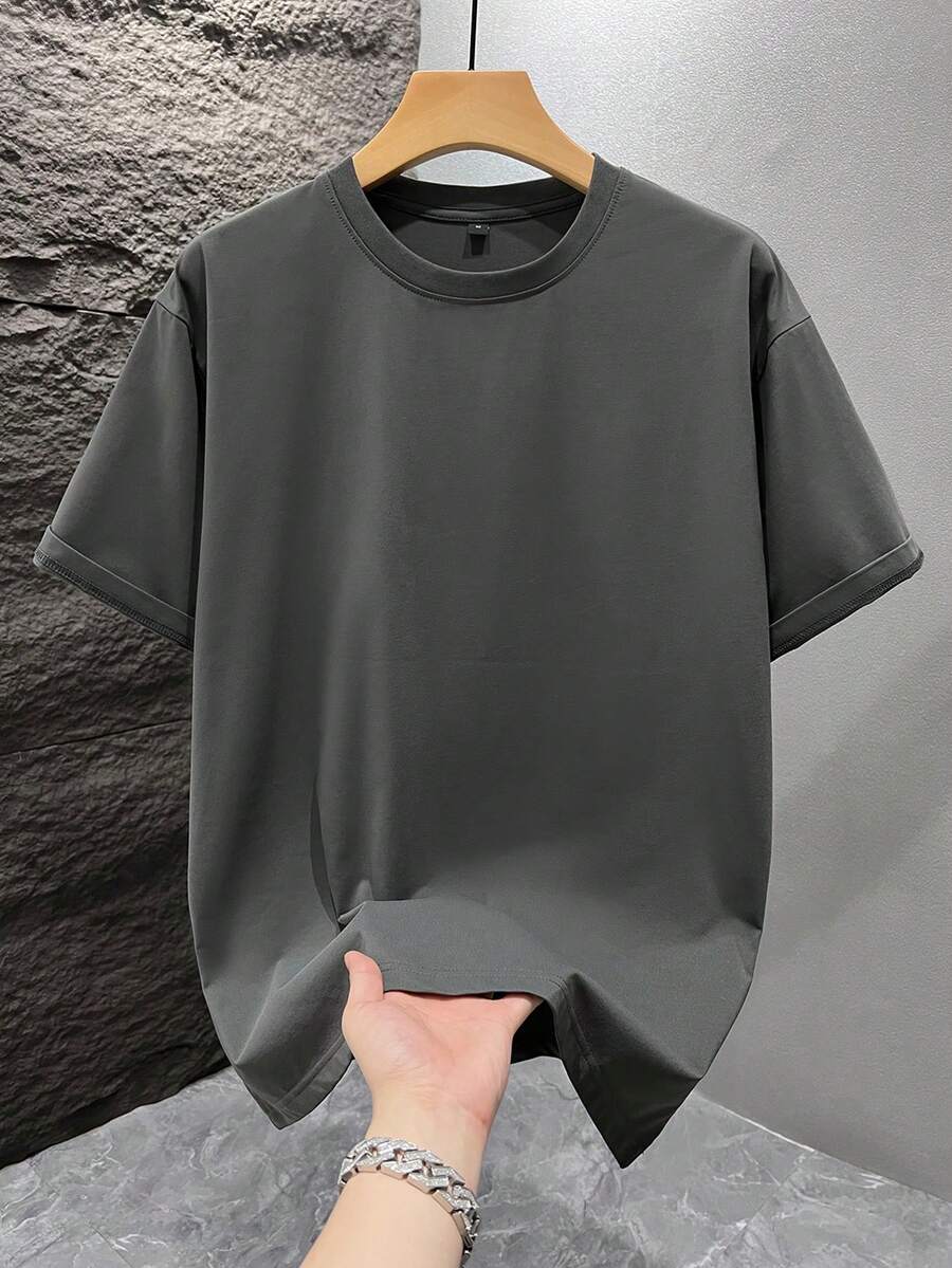 Casual mintgroen heren T-shirt met print en oversized fit