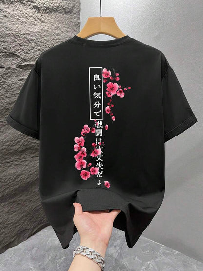 Wit heren T-shirt met print – losvallend en perfect voor een frisse zomerlook