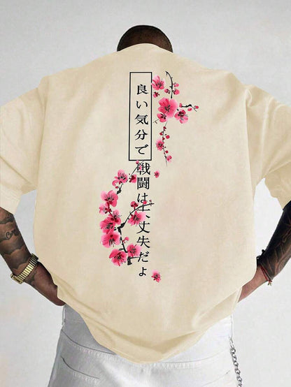 Wit heren T-shirt met print – losvallend en perfect voor een frisse zomerlook