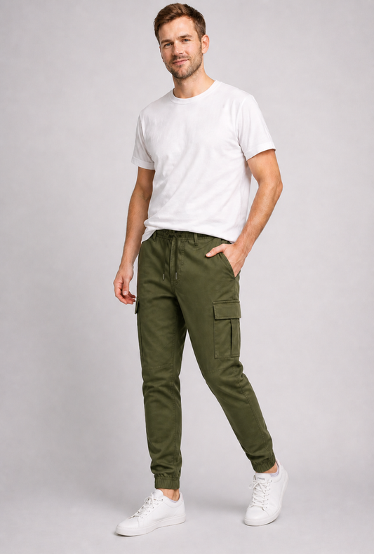 Santos Heren Cargo Broek | Katoen, Losse Pasvorm, Cropped