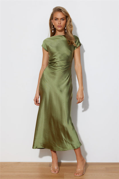 Elaria | Elegante Midi Avondjurk met Gelaagde Mouwen