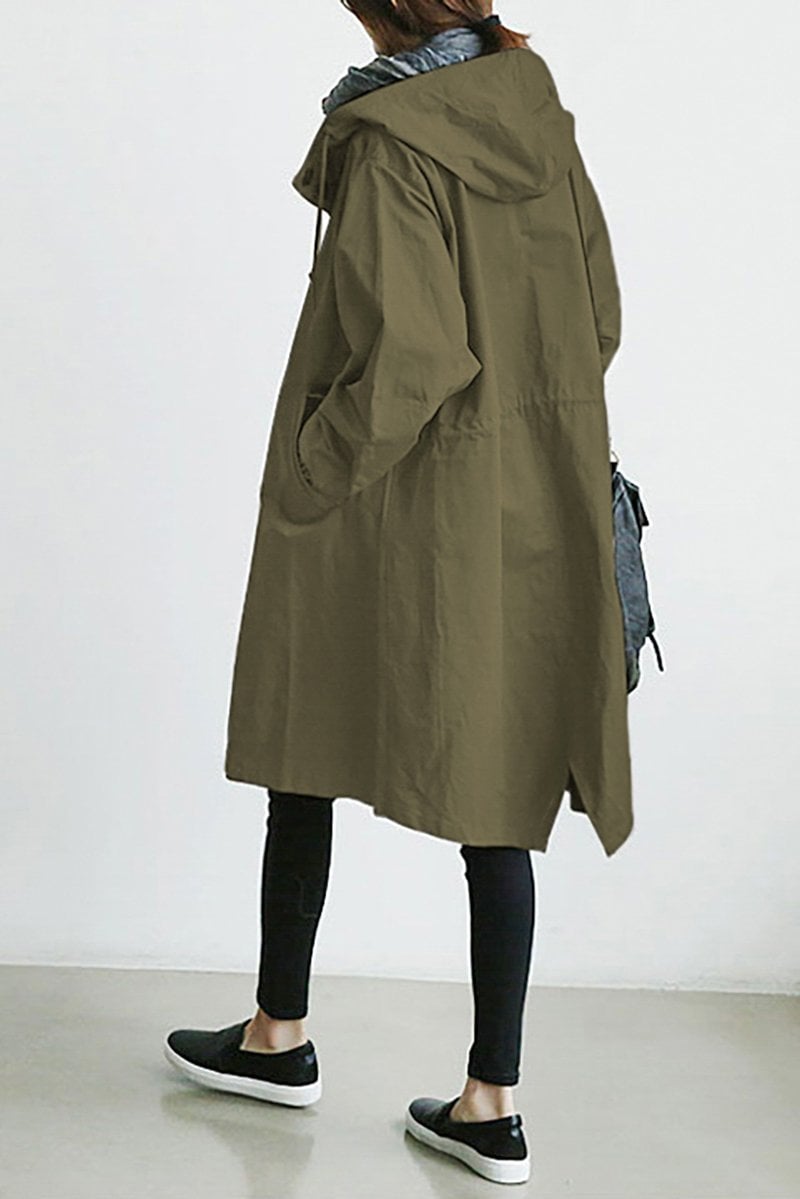 Waterdichte dames trenchcoat met capuchon | Stijlvolle tussenjas voor lente en herfst