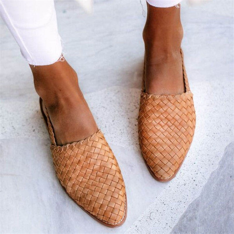 NAZAN | Chique Gevlochten Slingback Ballerina