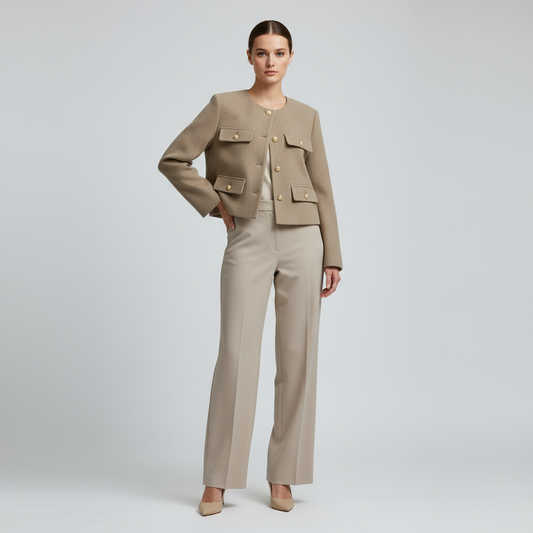 Dames Langarmjacke Vintage | Button Down
