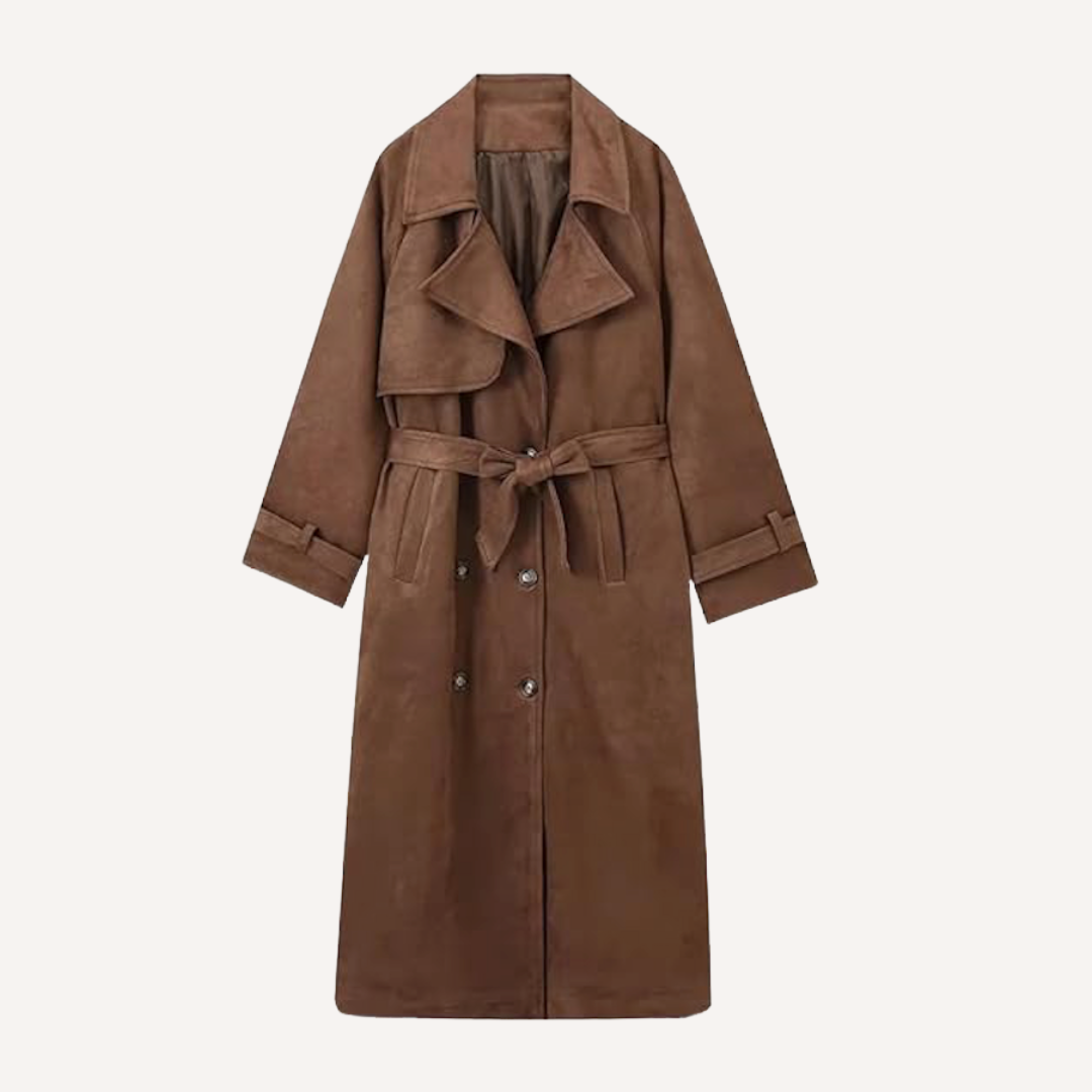 Pia Dames Trenchcoat | Imitatiesuède, Oversized Lange Trenchcoat Dames