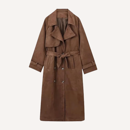 Pia Dames Trenchcoat | Imitatiesuède, Oversized Lange Trenchcoat Dames