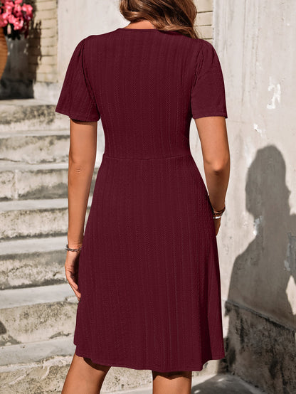 LYANA | Casual Zomerjurk met Knoopdetail