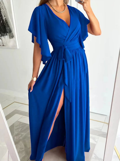 ALISSIA | Elegante wikkeljurk met verfijnde details