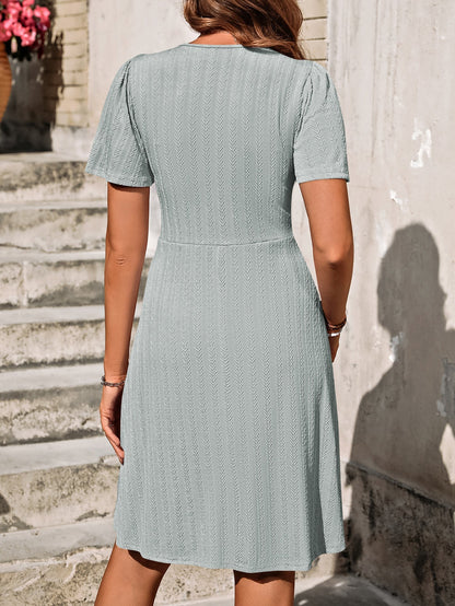 LYANA | Casual Zomerjurk met Knoopdetail
