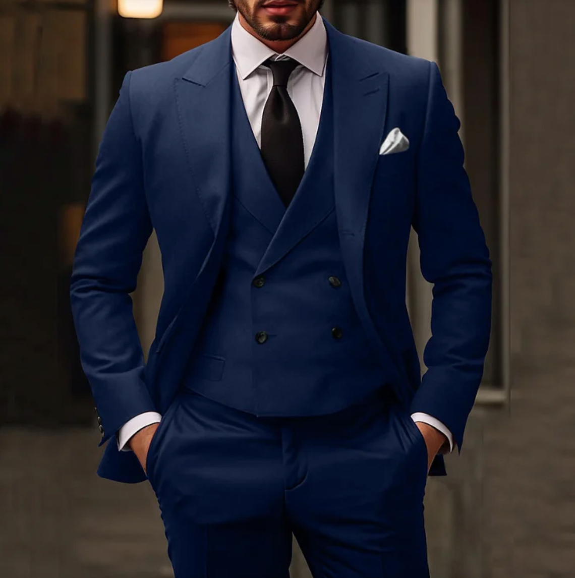 SEBASTIEN | 3-delig Slim-Fit Herenpak Blazer Gilet Pantalon