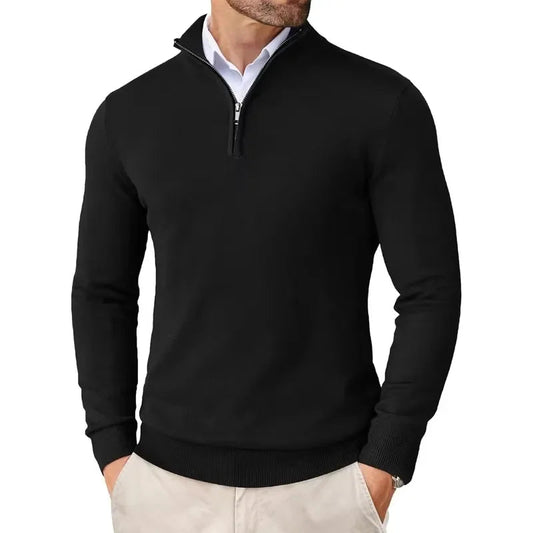 Caitlin Luxe Heren Trui | Zachte Katoenmix met Halve Rits, Casual 0