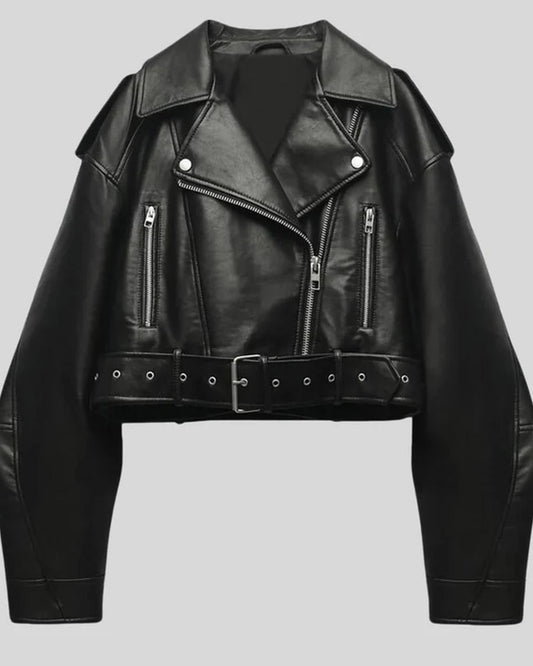 Carmen Dames Jas | Leren PU-leer, Flatterende Snit voor Winter