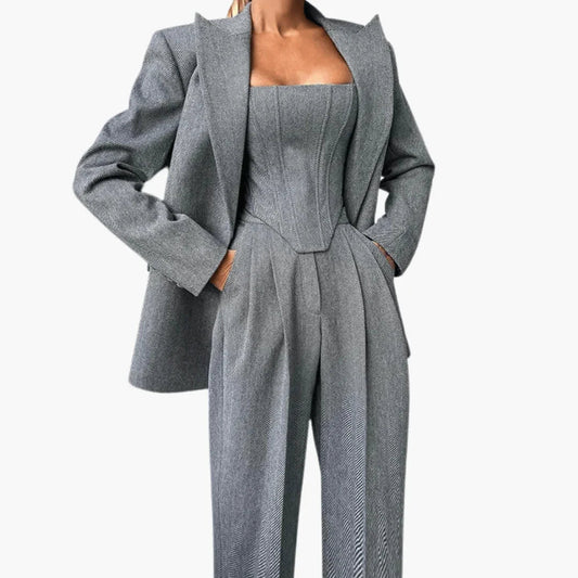 Diana Zwart Dames Pak | Elegant 2 Delig, Tailored Fit 0