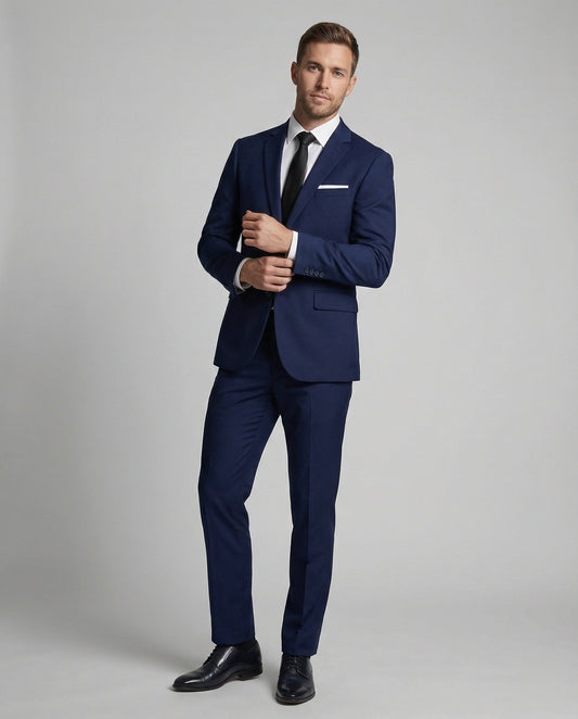 Elias Heren Pak Zwart | Slim Fit, Polyester Mix, Elegant 0