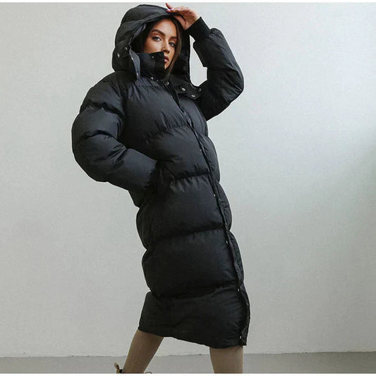 Eline Dames Jas Winter | Gewatteerd, Lange Snit, Hoge Kraag