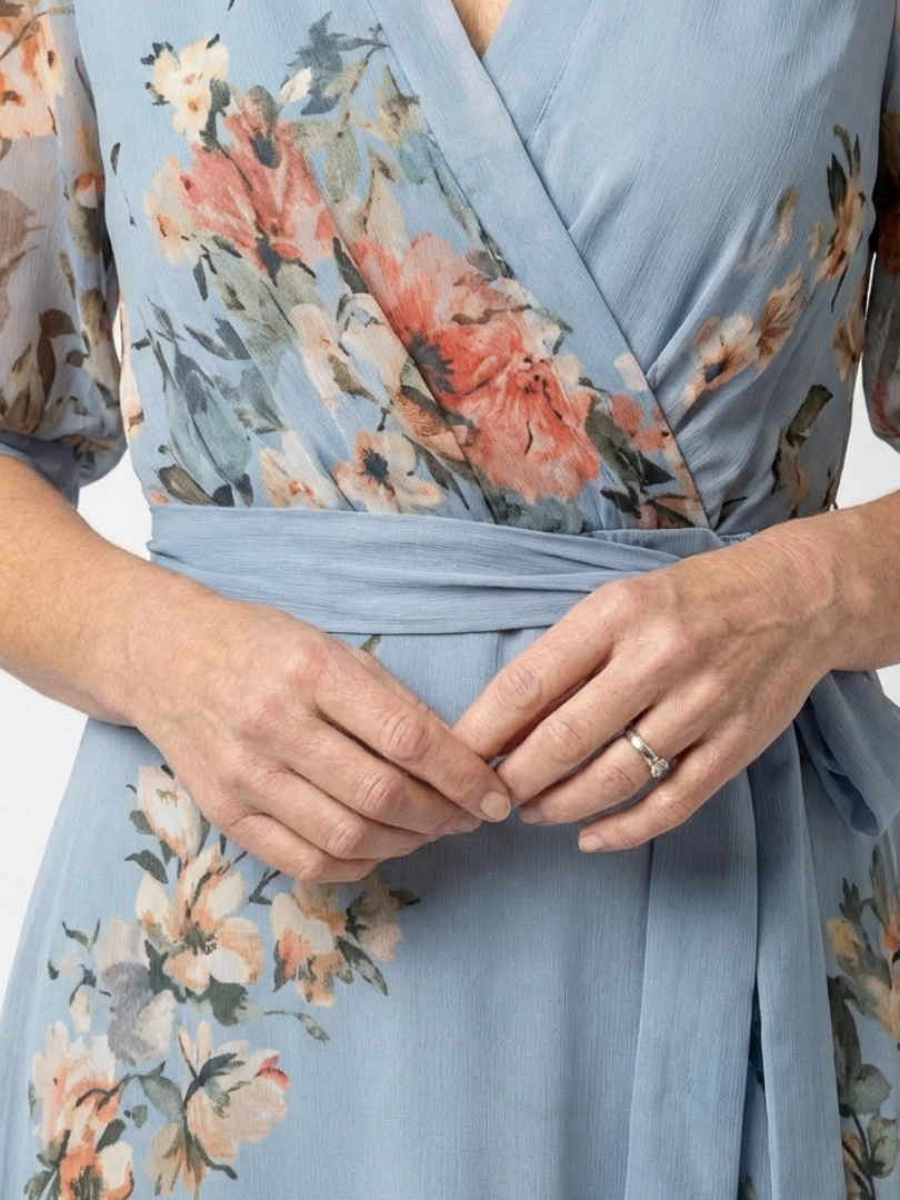 Eline Dames Maxi Jurk | Bloemenprint, V-hals, Lichtgewicht 2