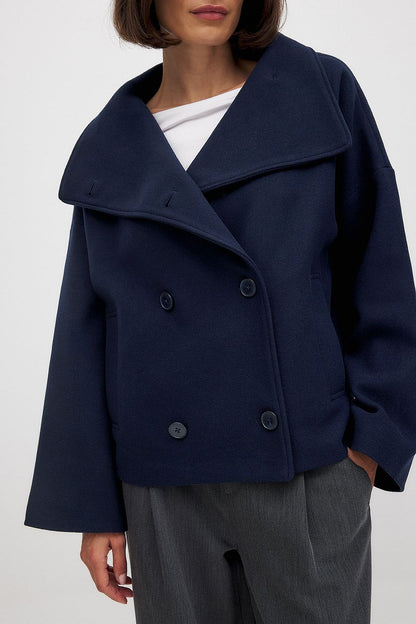 Eline Dames Winterjas | Zachte Wolblend, Oversized Stijl