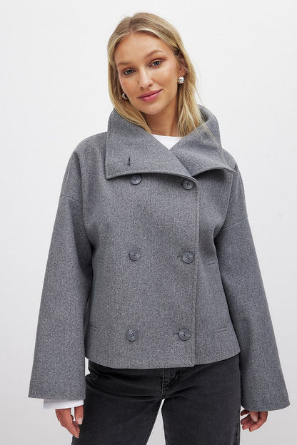 Eline Dames Winterjas | Zachte Wolblend, Oversized Stijl