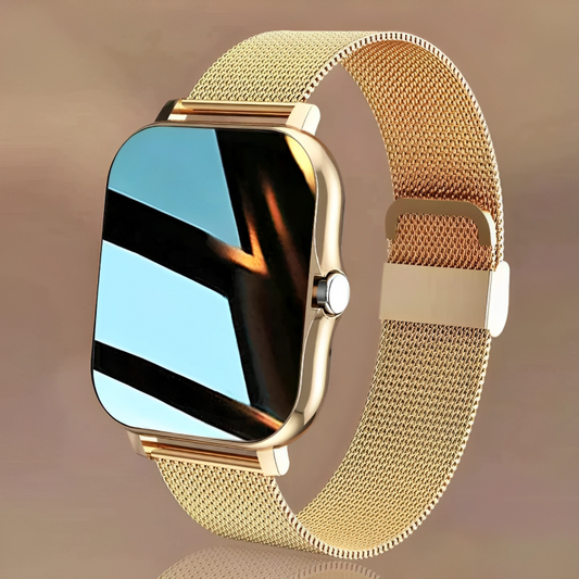 Giga Smartwatch Voor Dames | Vierkant Kleurendisplay, Magnetische Mesh-Armband 0