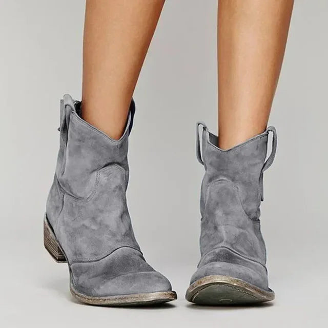 Hilda Dames Enkellaarsjes Zwart | Vintage Stijl, Antislip 3