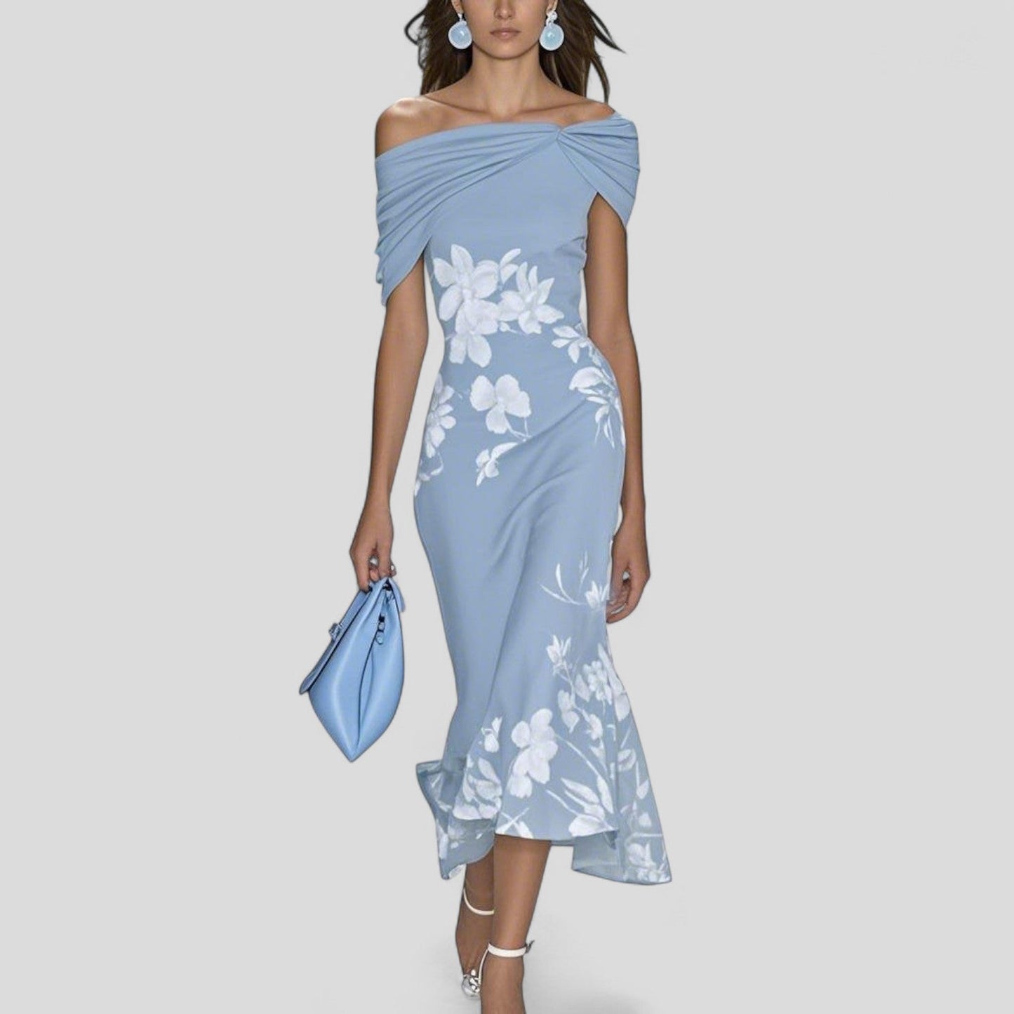 Iris Dames Midi-jurk | Unieke Print, Ademend Stoffen Design 1
