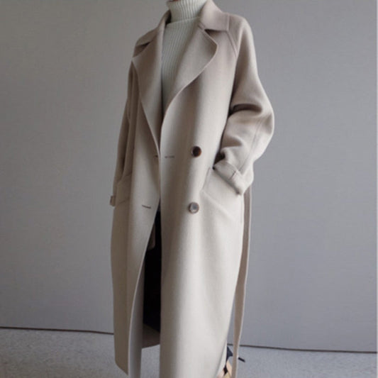 Jade Dames Trenchcoat Zwart | Luxe Tweed, Getailleerd