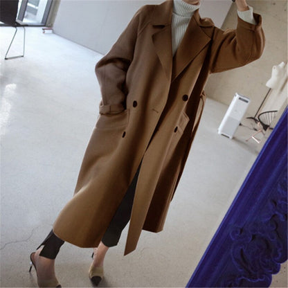 Jade Dames Trenchcoat Zwart | Luxe Tweed, Getailleerd
