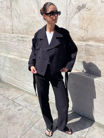 Kira Dames Trenchcoat | Korte Lichtgewicht, Elegante Pasvorm in Groen