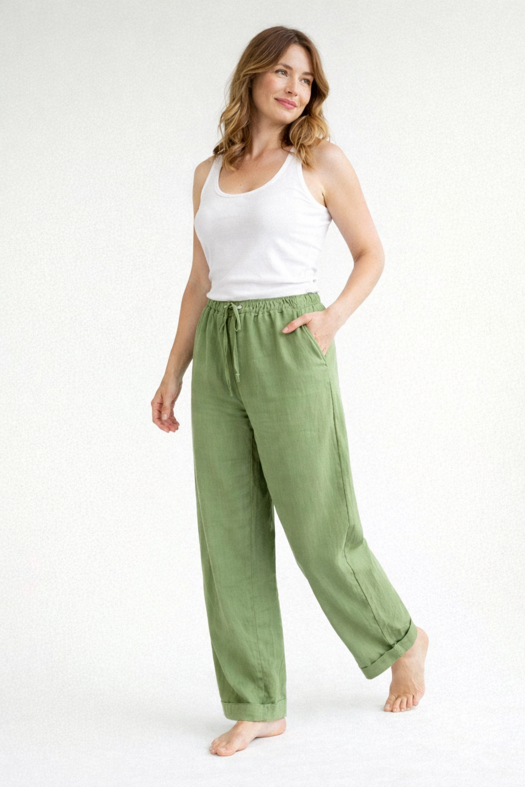 Lina Dames Broek | Hoge Taille, Losse Pasvorm 2