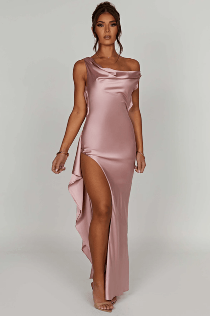SERAPHINA | maxi-jurk van luxe satijn